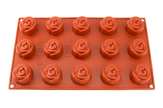 Rose 15 Cavity Silicone Chocolate Dome Mould - Iconic Cake Art