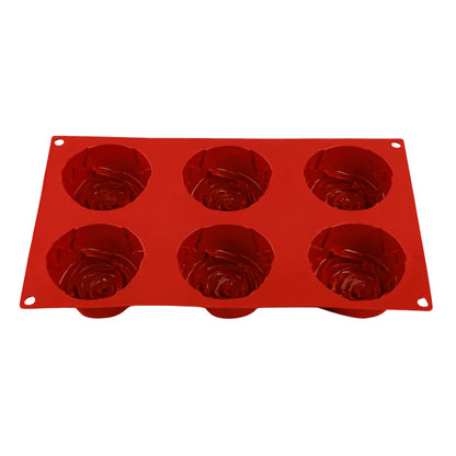 Large Rose 6 Cavity Silicone Mould - Iconic Cake Art