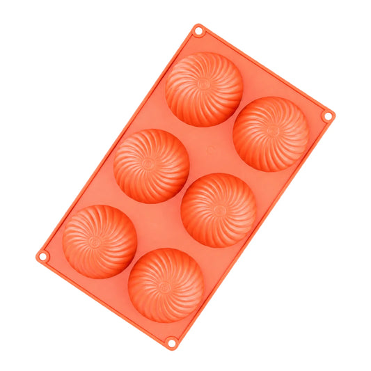 6 Cavity - Fan Disc Silicone Chocolate Mold D-083