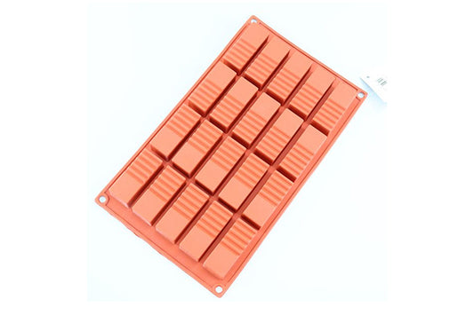 Square Log 20 Cavity Silicone Chocolate Mould - Iconic Cake Art