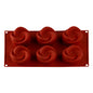 Round Swirl 6 Cavity Silicone Chocolate Mould - Iconic Cake Art