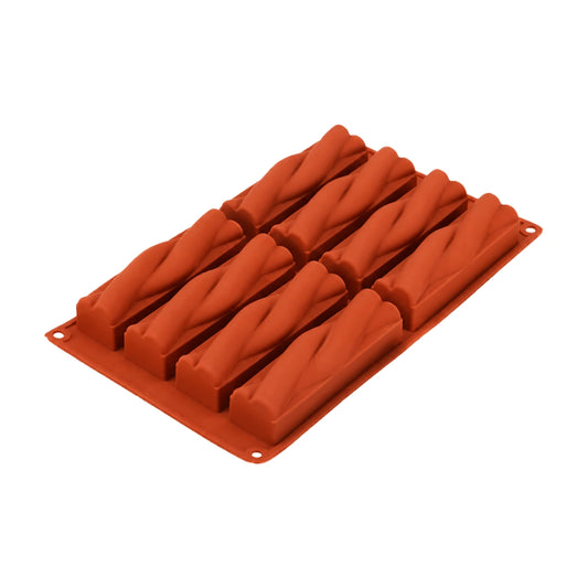 8 Cavity Twisted Log Silicon Mould - Iconic Cake Art