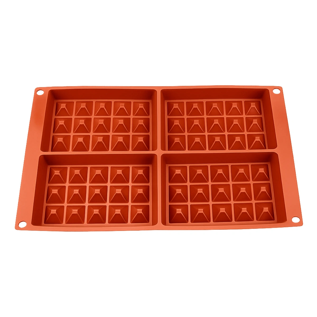 Waffle 4 Cavity Silicone Chocolate Mould - Iconic Cake Art