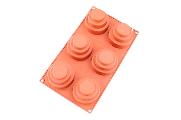 Flat Top Circles 6 Cavity Silicone Chocolate Mould - Iconic Cake Art