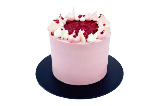 White Mud Cake with Buttercream and Raspberry Jam 5 Inch - Iconic Bakery