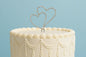 Diamante Double Heart Topper 7cm - Iconic Cake Art