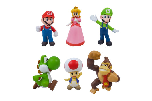 Mario Decoset - Cake Topper (6 Pack) - Iconic Cake Art