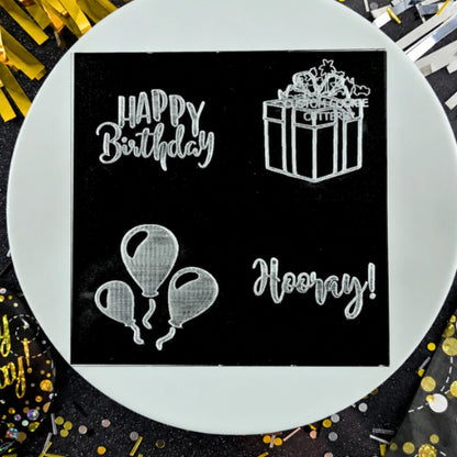 Happy Birthday Mini Debosser - Custom Cookie Cutters