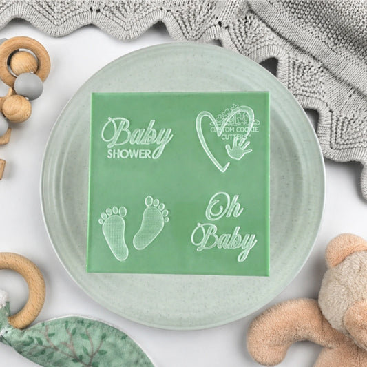 Baby Shower Mini Debosser - Custom Cookie Cutters