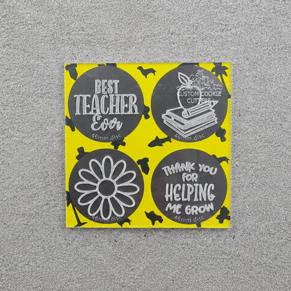 Teacher Mini Debosser - Custom Cookie Cutters