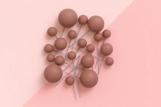 Dusty Rose Matte Ball Toppers (20 Pack) - Iconic Cake Art