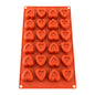 Dimpled Heart 24 Cavity Silicone Chocolate Mould - Iconic Cake Art