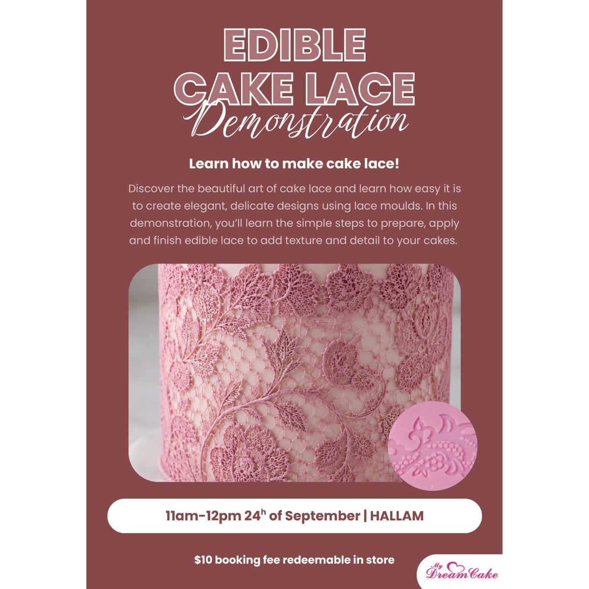 Cake Lace Demo - Hallam