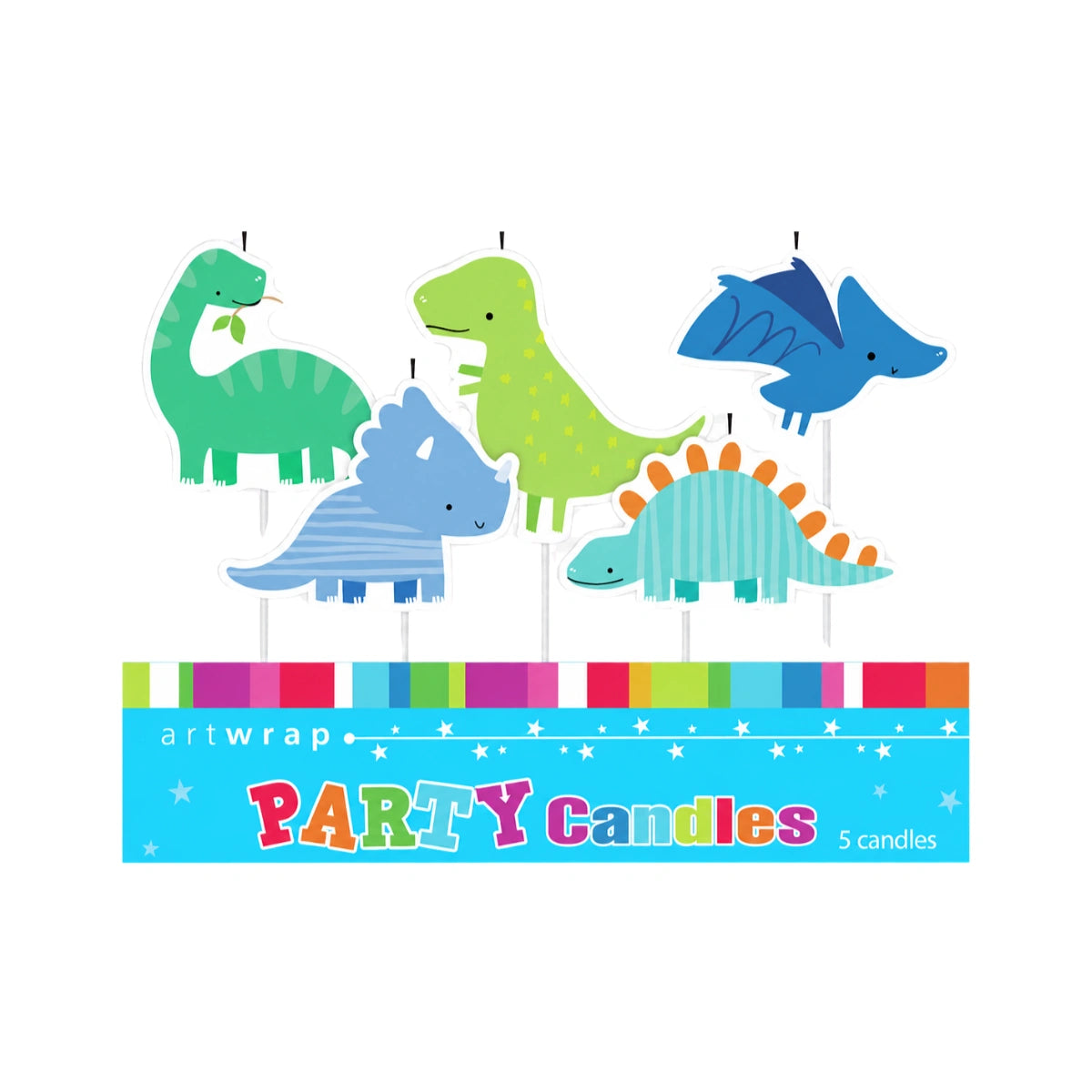 Baby Dinosaurs Birthday Candle (5 Pack) - Artwrap