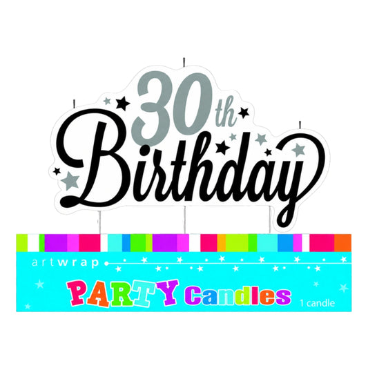 30th Birthday Candle - Artwrap