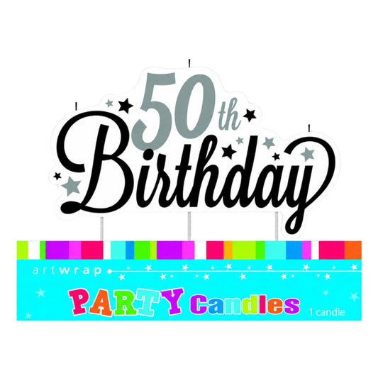 50th Birthday Candle - Artwrap