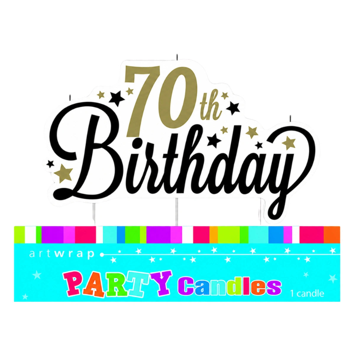 70th Birthday Candle - Artwrap