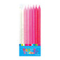 White Pink and Glittered Candles (16 Pack) - Artwrap