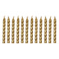 Gold Of 12 Twist Candles - Artwrap