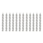 Silver Of 12 Twist Candles - Artwrap