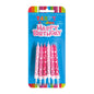 Pink Polka Dot Birthday Candles with Plaque (12 Pack) - Artwrap