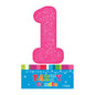 Pink One Glitter Number 1 Candle - Artwrap