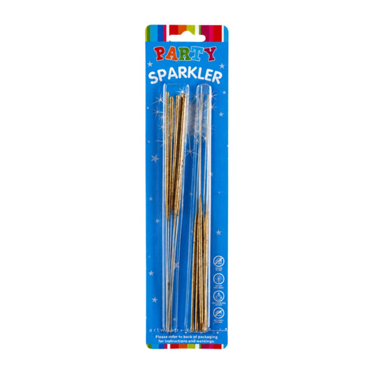 Gold Party Sparklers - Wedding Birthday Celebration (12 Pack) - Artwrap