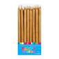 Gold Tall Birthday Candles (16 Pack) - Artwrap