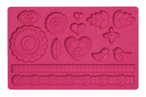 Folk Fondant and Gum Paste Silicone Mould - Iconic Cake Art
