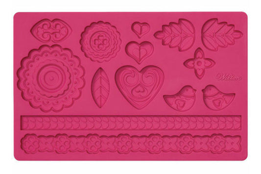 Folk Fondant and Gum Paste Silicone Mould - Iconic Cake Art