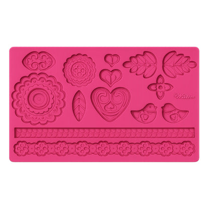 Folk Fondant and Gum Paste Silicone Mould - Iconic Cake Art