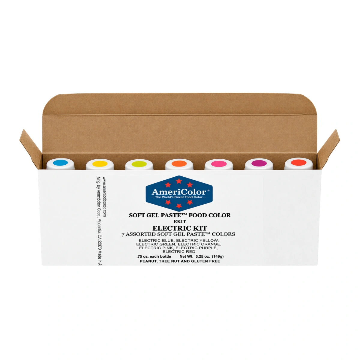 Soft Gel Paste 7 Colour Electric Kit 0.75oz - Americolor