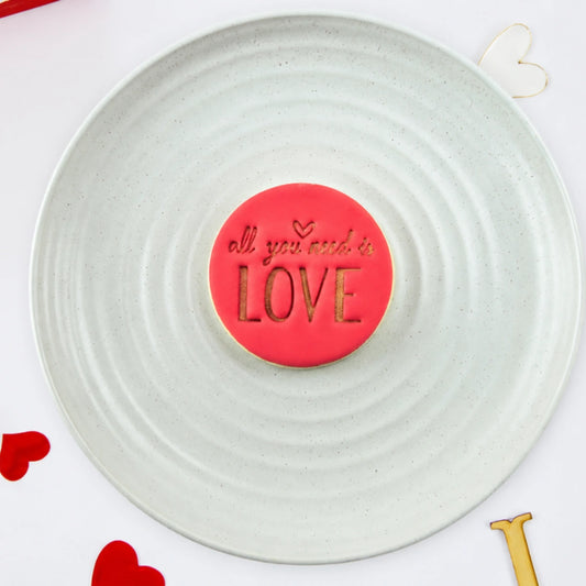 All You Need is Love Embosser 60mm - Custom Cookie Cutters