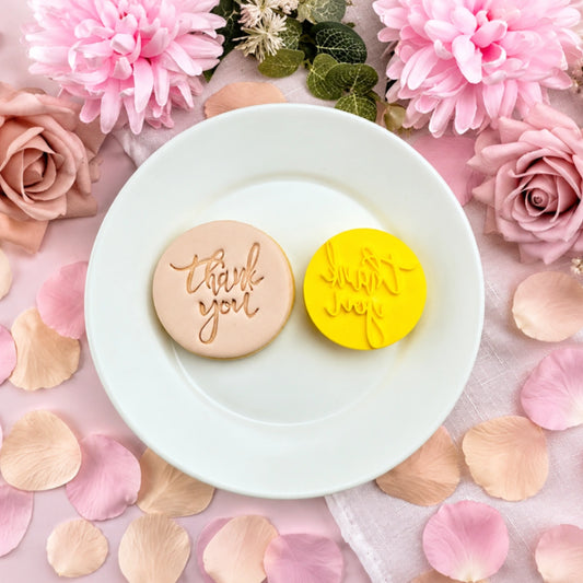 Thank You V2 Embosser 60mm - Custom Cookie Cutters