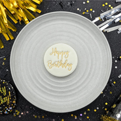 Happy Birthday V4 Embosser - Custom Cookie Cutters