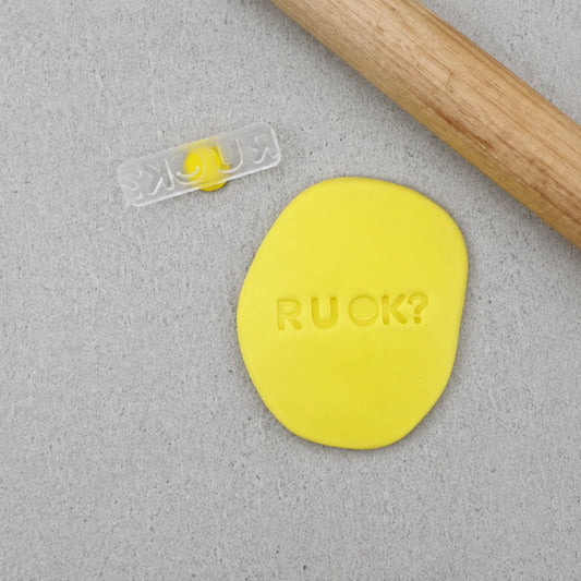 Embosser R U Ok? Stamp (Charity Approved) 60mm - Custom Cookie Cutters