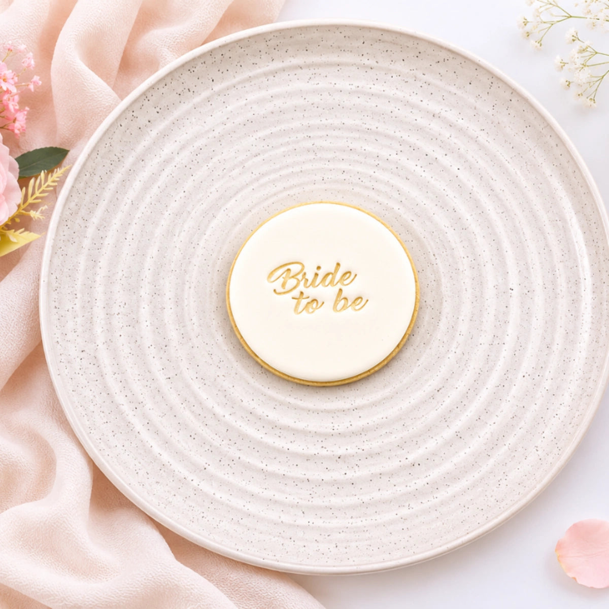 Bride to Be Embosser 60mm - Custom Cookie Cutters
