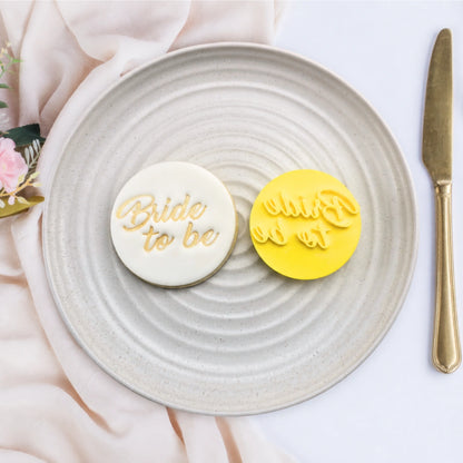 Bride to Be Embosser 60mm - Custom Cookie Cutters