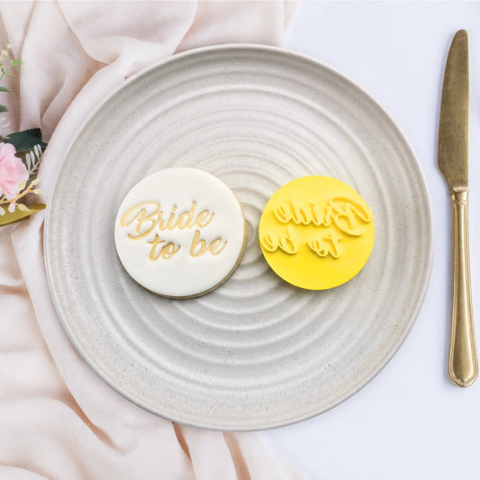 Bride to Be Embosser 60mm - Custom Cookie Cutters