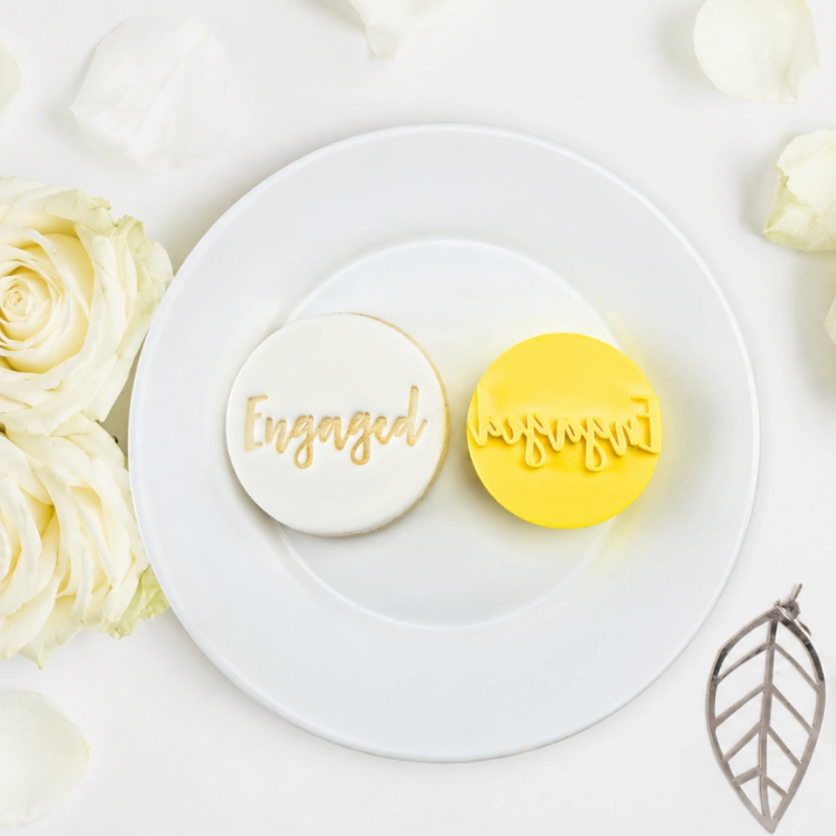 Engaged Embosser 60mm - Custom Cookie Cutters
