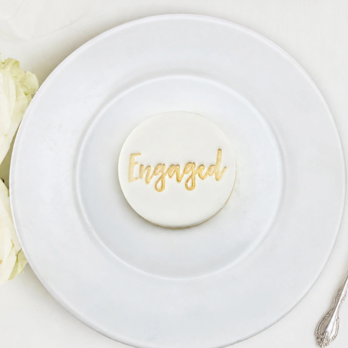 Engaged Embosser 60mm - Custom Cookie Cutters