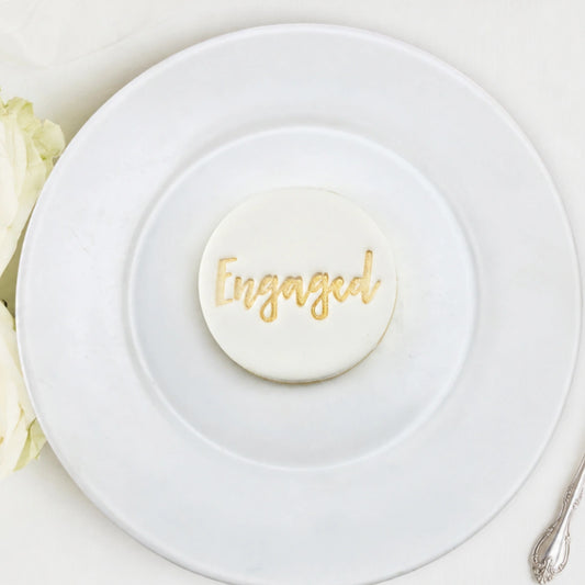 Engaged Embosser 60mm - Custom Cookie Cutters