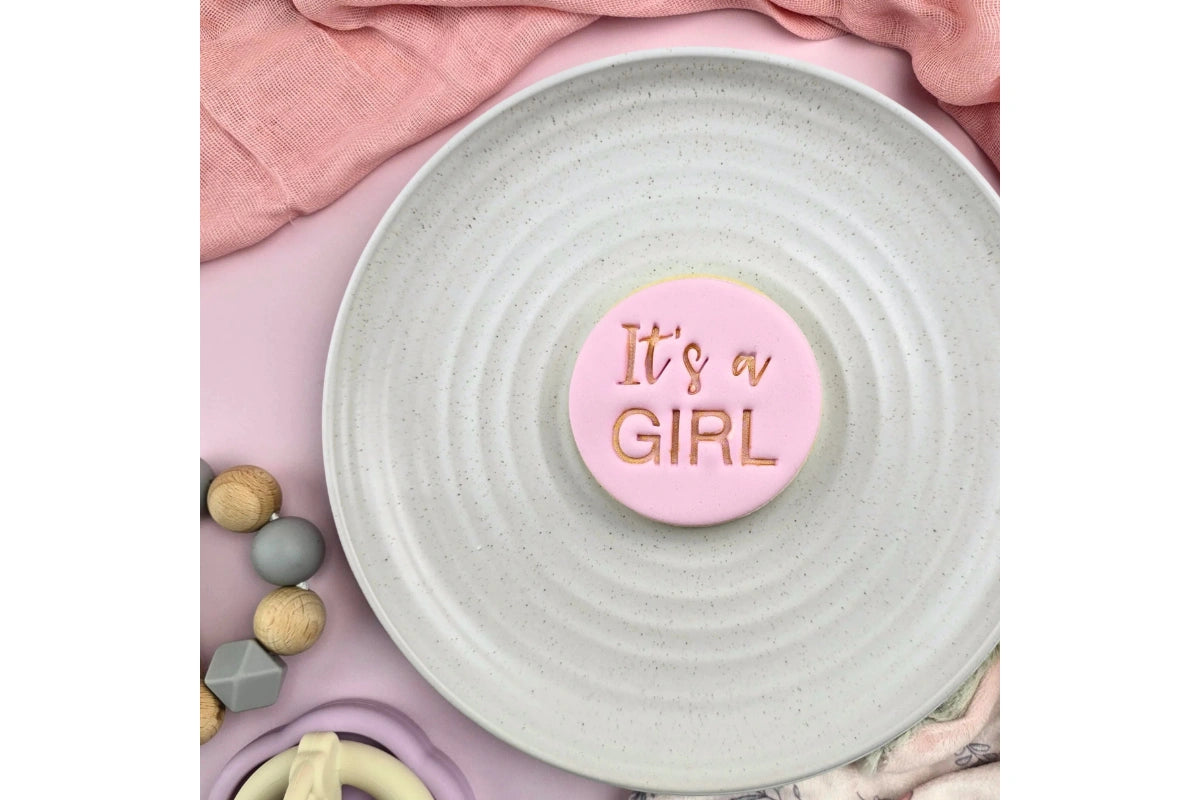 Its a Girl Embosser 60mm - Custom Cookie Cutters