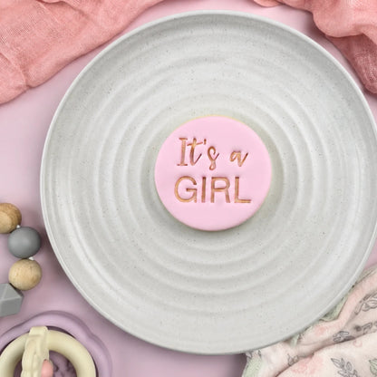Its a Girl Embosser 60mm - Custom Cookie Cutters