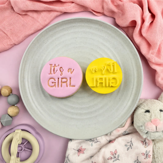 Its a Girl Embosser 60mm - Custom Cookie Cutters