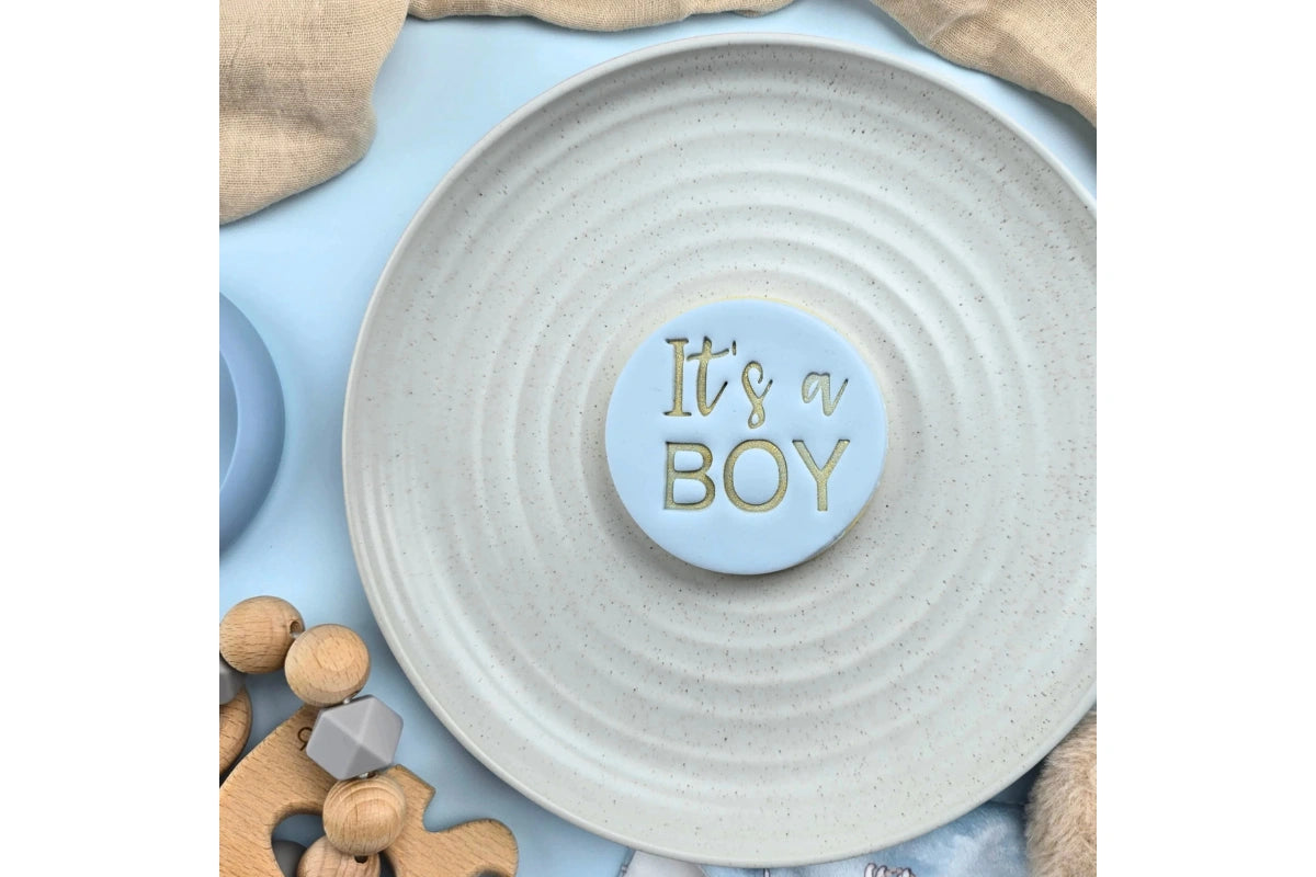 Its a Boy Embosser 60mm - Custom Cookie Cutters