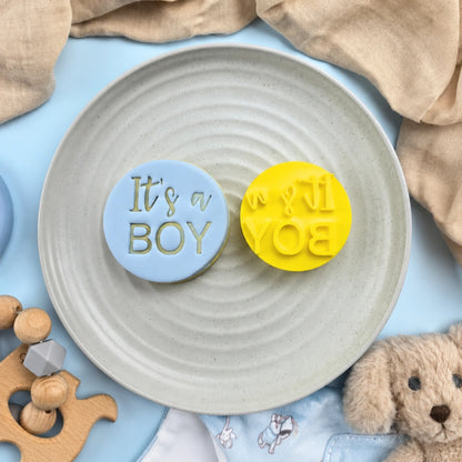 Its a Boy Embosser 60mm - Custom Cookie Cutters