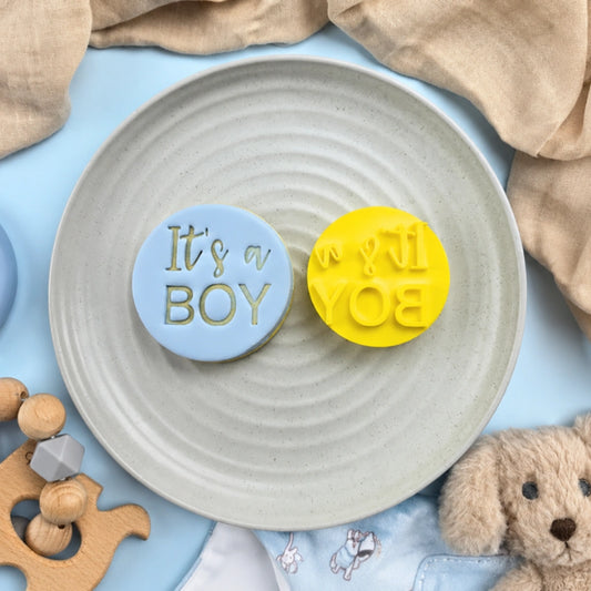 Its a Boy Embosser 60mm - Custom Cookie Cutters