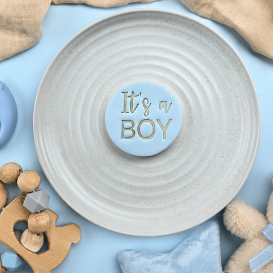 Its a Boy Embosser 60mm - Custom Cookie Cutters