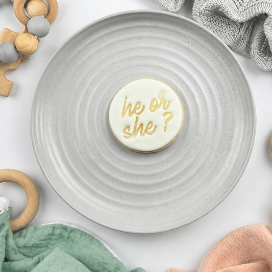 He or She? Embosser 60mm - Custom Cookie Cutters